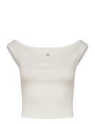 Tjw Boat Neck Top Ss Ext Tommy Jeans White