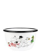 Moomin Enamel Bowl Muurla White