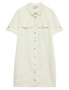 Vmjennie Ss Short Denim Dress Ga Noos Vero Moda White