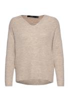 Vmcrewlefile Ls V-Neck Blouse Noos Vero Moda Grey