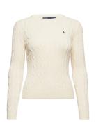 Cable-Knit Cotton Crewneck Sweater Polo Ralph Lauren Cream