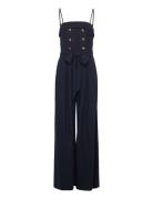 Satin Back Crepe-Jumpsuit Lauren Ralph Lauren Black