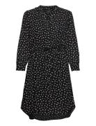 Slfdamina 7/8 Aop Dress B Noos Selected Black