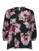 Slfesther Ls Peplum Top Selected Black