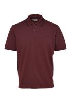 Slhdante Sport Ss Polo Noos Selected Burgundy