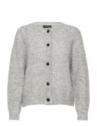 Slflulu Ls Knit Short Cardigan Noos Selected Grey