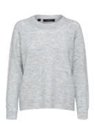 Slflulu Ls Knit O-Neck Noos Selected Grey
