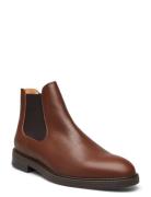 Slhblake Leather Chelsea Boot Noos Selected Brown