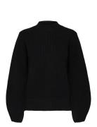 Slfleslie Ls Knit O-Neck B Selected Black