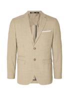 Slhslim-Oasis Linen Blz Noos Selected Beige