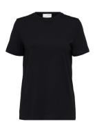 Slfmyessential Ss O-Neck Tee Noos Selected Black