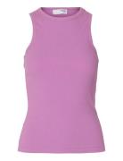 Slfanna O-Neck Tank Top Noos Selected Purple