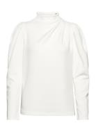 Slffenja Ls T-Neck Top B Noos Selected White