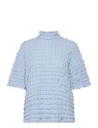 Slfmonika Ss High Neck Top B Selected Blue