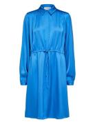 Slfthea Ls Short Dress B Selected Blue
