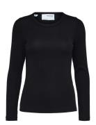 Slfdianna Ls O-Neck Top Noos Selected Black