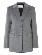 Slfsasja Wool Blazer B Selected Grey
