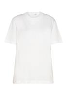 Slfaria Ss Embroidery Tee Selected White