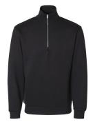 Slhemanuel Soft Zip High Neck Sweat Noos Selected Black