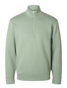 Slhemanuel Soft Zip High Neck Sweat Noos Selected Green