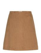 Slfjenny-Newibi Mw Corduroy Skirt D2 Selected Brown