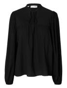 Slfkaterine Ls Tie Top B Selected Black