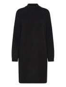 Slflulu Ls High Neck Knit Dress Selected Black