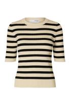 Slfmali 2/4 Knit O-Neck Selected Cream