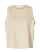 Slfessential Sl Boxy Tank Top Noos Selected White