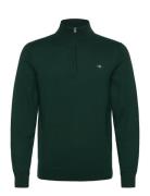 Cotton Half Zip GANT Green