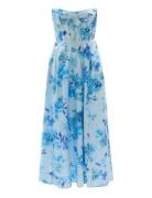 Lola Corset Midi Dress Bardot Blue