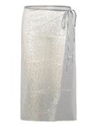 Sequin Beach Wrap Mango Silver