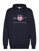 Reg Archive Shield Hoodie GANT Navy