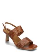 Sandals - Block Heels ANGULUS Brown