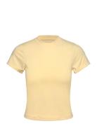 Cotton Blend Slim Tee Casall Yellow
