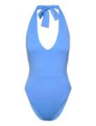 Resort Halterneck Swimsuit Casall Blue