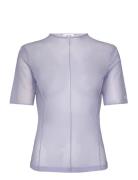 Seam Detail Mesh Tee Casall Purple