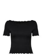 Tulip Short Sleeve Top Aim´n Black