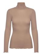 Rmwbalta Modal Roll-Neck T-Shirt RM By Rosemunde Beige