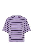 Striped Over D T-Shirt Mango Purple