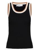 Knitted Top With Contrast Details Mango Black