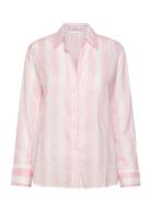 Striped Cotton Shirt Mango Pink