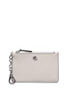 Crosshatch Leather Zip Card Case Lauren Ralph Lauren Cream
