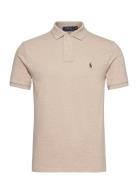 Slim Fit Mesh Polo Shirt Polo Ralph Lauren Beige