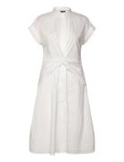 Twist-Front Cotton-Blend Shirtdress Lauren Ralph Lauren White
