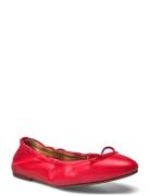 Leather Ballet Flat Polo Ralph Lauren Red