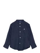 Linen Shirt Ralph Lauren Kids Navy