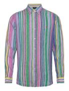 Custom Fit Striped Linen Shirt Polo Ralph Lauren Patterned