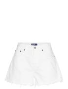 Raw-Hem Denim Short Polo Ralph Lauren White