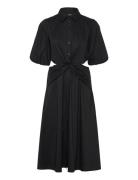 Cotton-Blend Bubble-Sleeve Shirtdress Lauren Ralph Lauren Black